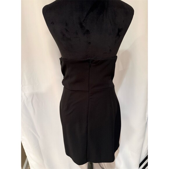 AQUA Dress Womens XL Black Strapless Bow Detail Sheath Cocktail Short - Picture 4 of 6